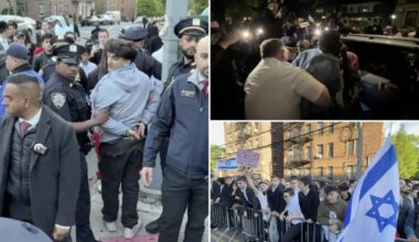 Arrests after anti-Israel mob clashes with counter-protesters near NYC synagogue