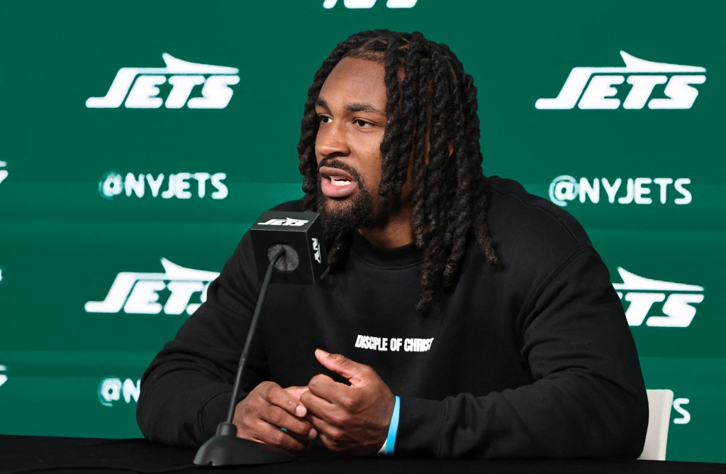 New York Jets Draft pick, wide receiver Omar Cooper Jr. at Atlantic Health Jets Training Center. 