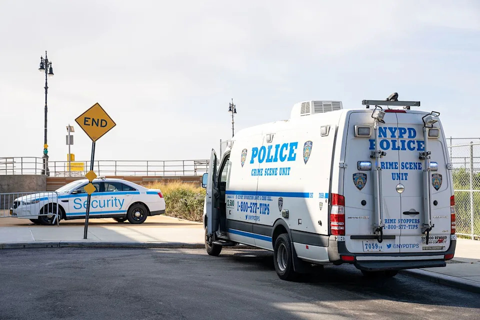 Erin Merdy was taken into custody after she reportedly drowned and killed her three children in the waters off Coney Island BeachCredit: Theodore Parisienne/New York Daily News/Tribune News Service via Getty