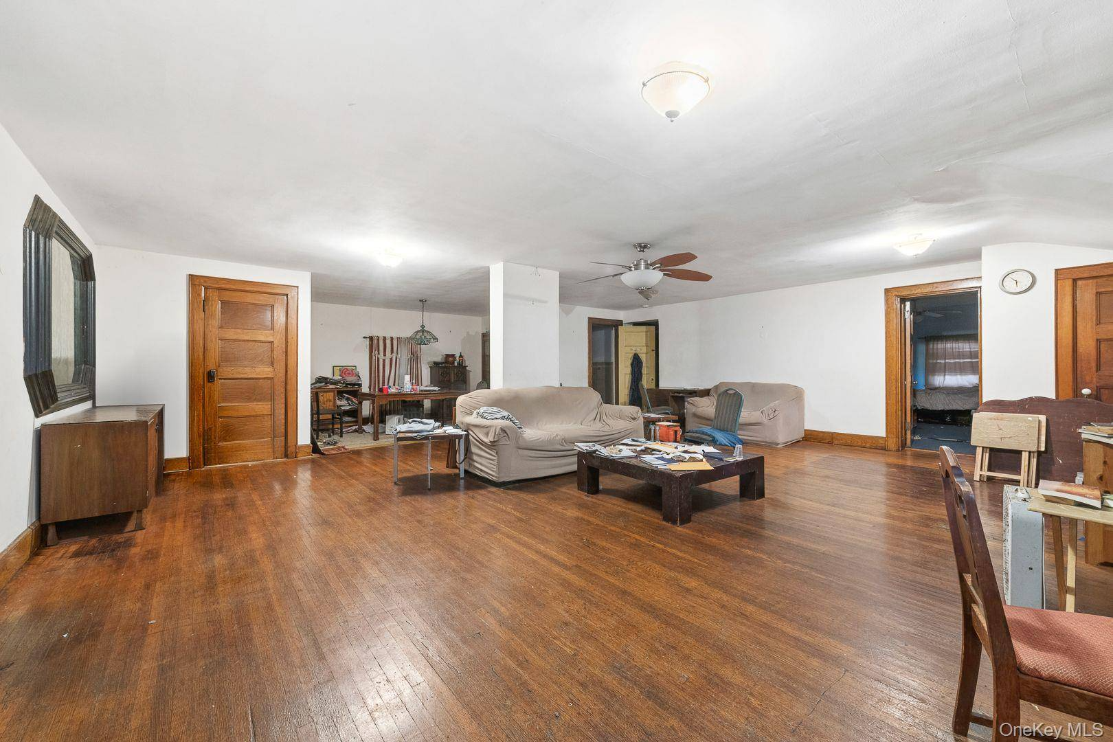 lower level with wood floor