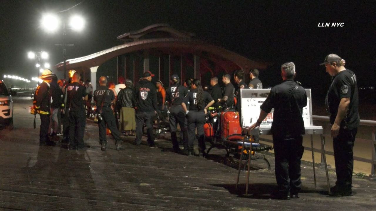 A crime scene in Coney Island.