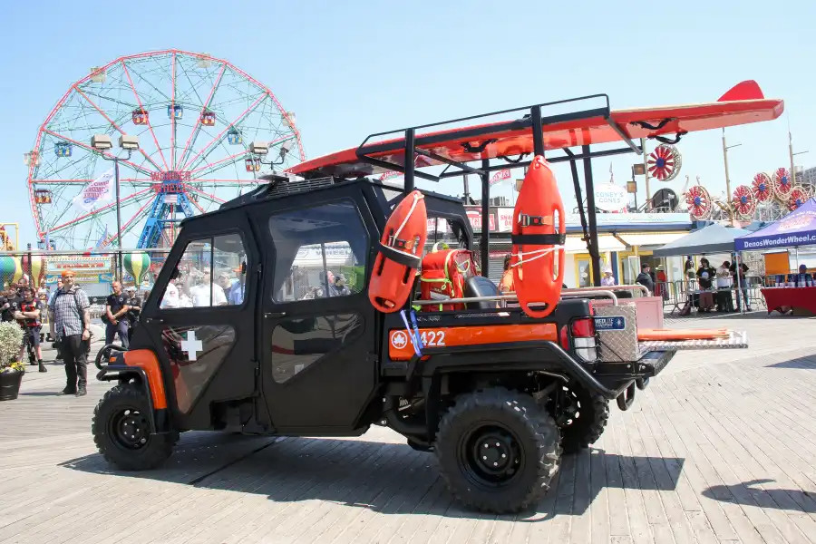 vehicle with lifeguard equipment