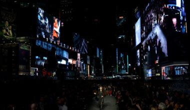 Gucci takes over New York's Times Square for fashion show