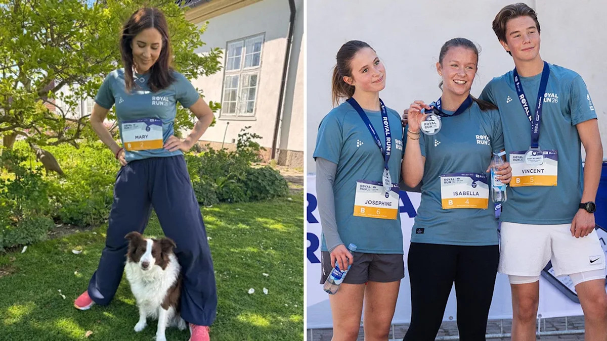 Laid-back Queen Mary looks completely different as she joins her 4 children at fun run – best photos
