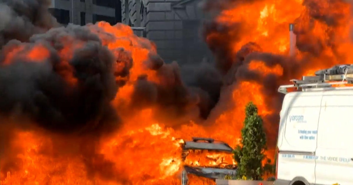 Hybrid car explodes, catches fire in New York City