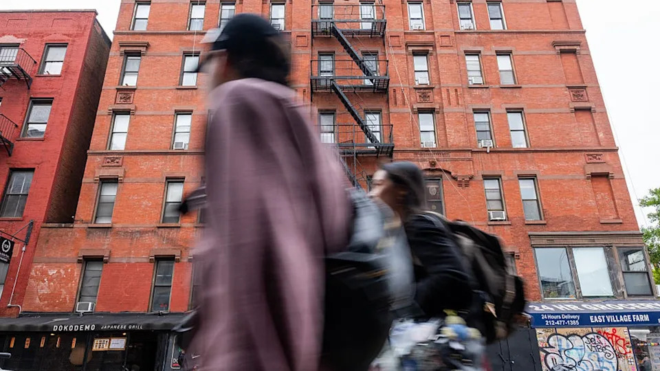 <div>NEW YORK, NEW YORK - MAY 11: An apartment building stands in the East Village neighborhood on May 11, 2026 in New York City. A New York City board that sets the rent for city-subsidized apartments voted last Thursday night to set a preliminary rent adjustment of 0% to 2% for one-year leases and 0% to 4% for two-year leases, angering many of the city's landlords. New York City Mayor Zohran Mamdani, a Democratic Socialist, made reducing New York City's high housing costs a key campaign pledge. (Photo by Spencer Platt/Getty Images)</div>