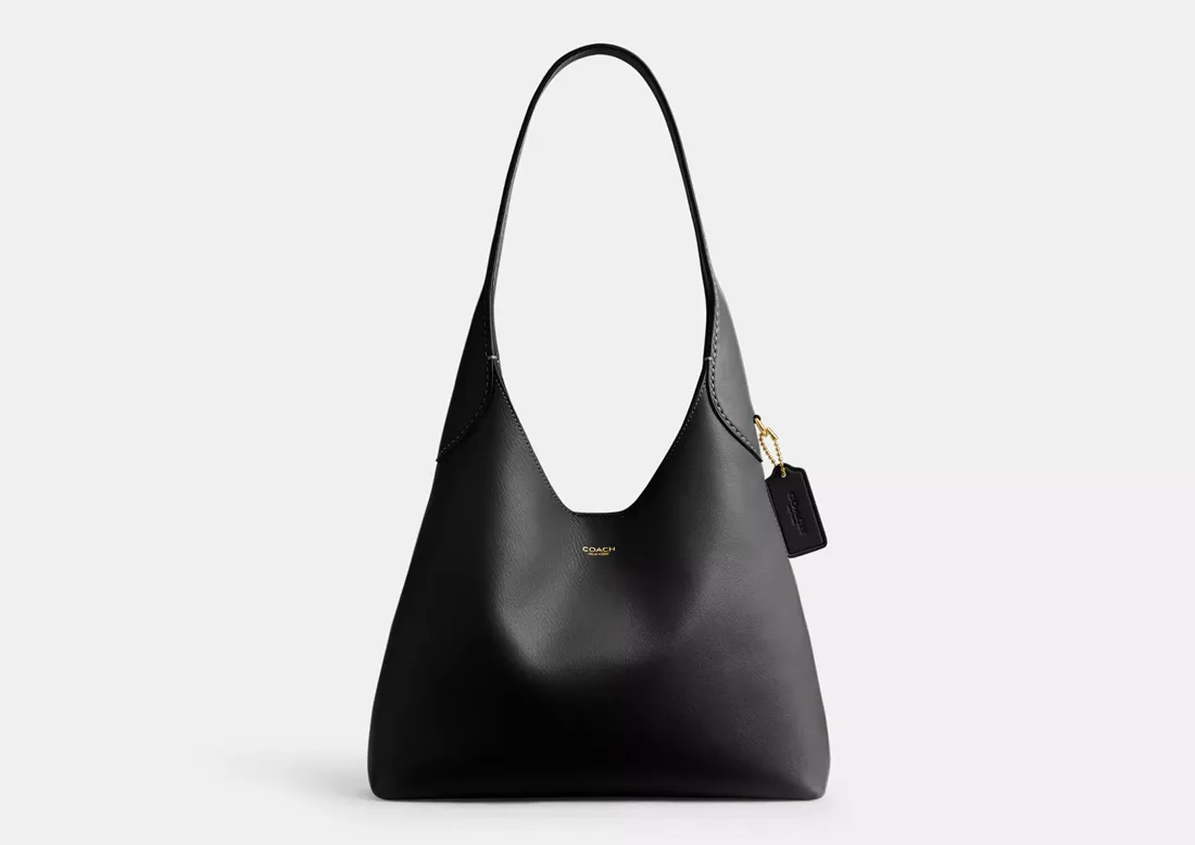 Coach Brooklyn Shoulder Bag 28 in Black/Brass