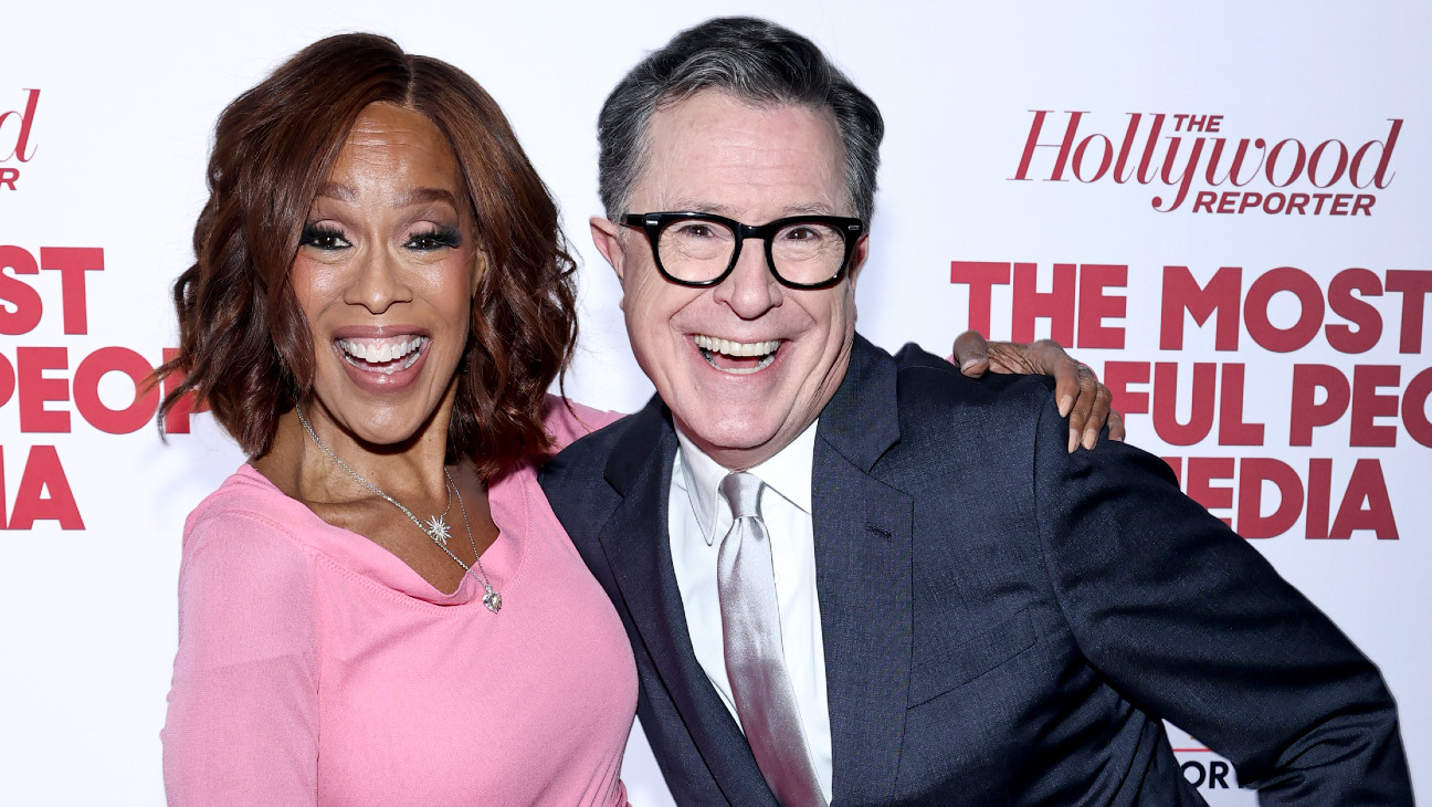 NEW YORK, NEW YORK - MAY 07: (L-R) Gayle King and Stephen Colbert attend The Hollywood Reporter's Most Powerful People in Media Sponsored by The History Channel at Daniel on May 07, 2026 in New York City. (Photo by Jamie McCarthy/The Hollywood Reporter via Getty Images)