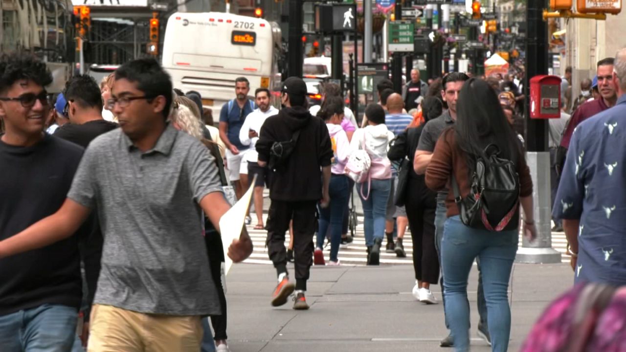 A busy street in Brooklyn.