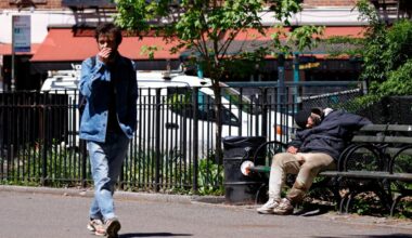 Human biohazard camps outside historic East Village church