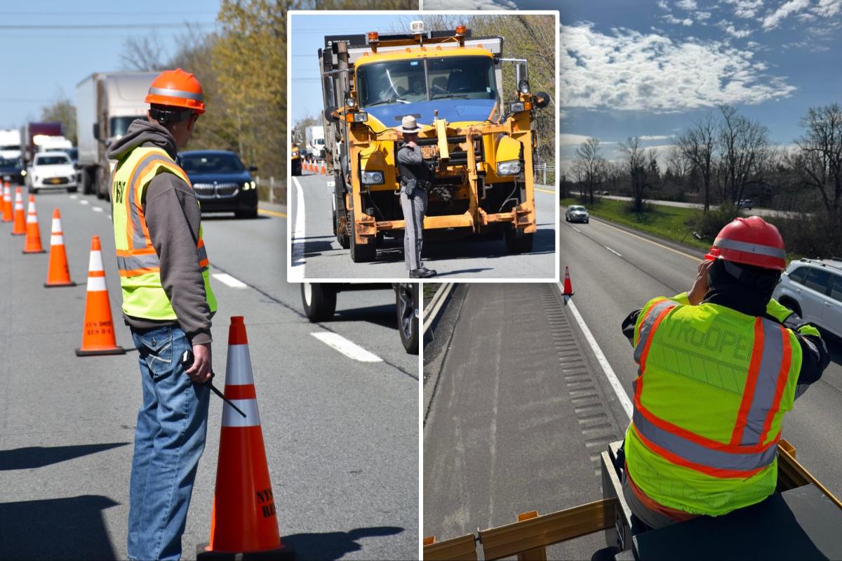 NY state troopers disguised as a construction crew handed out hundreds of tickets on Thruway