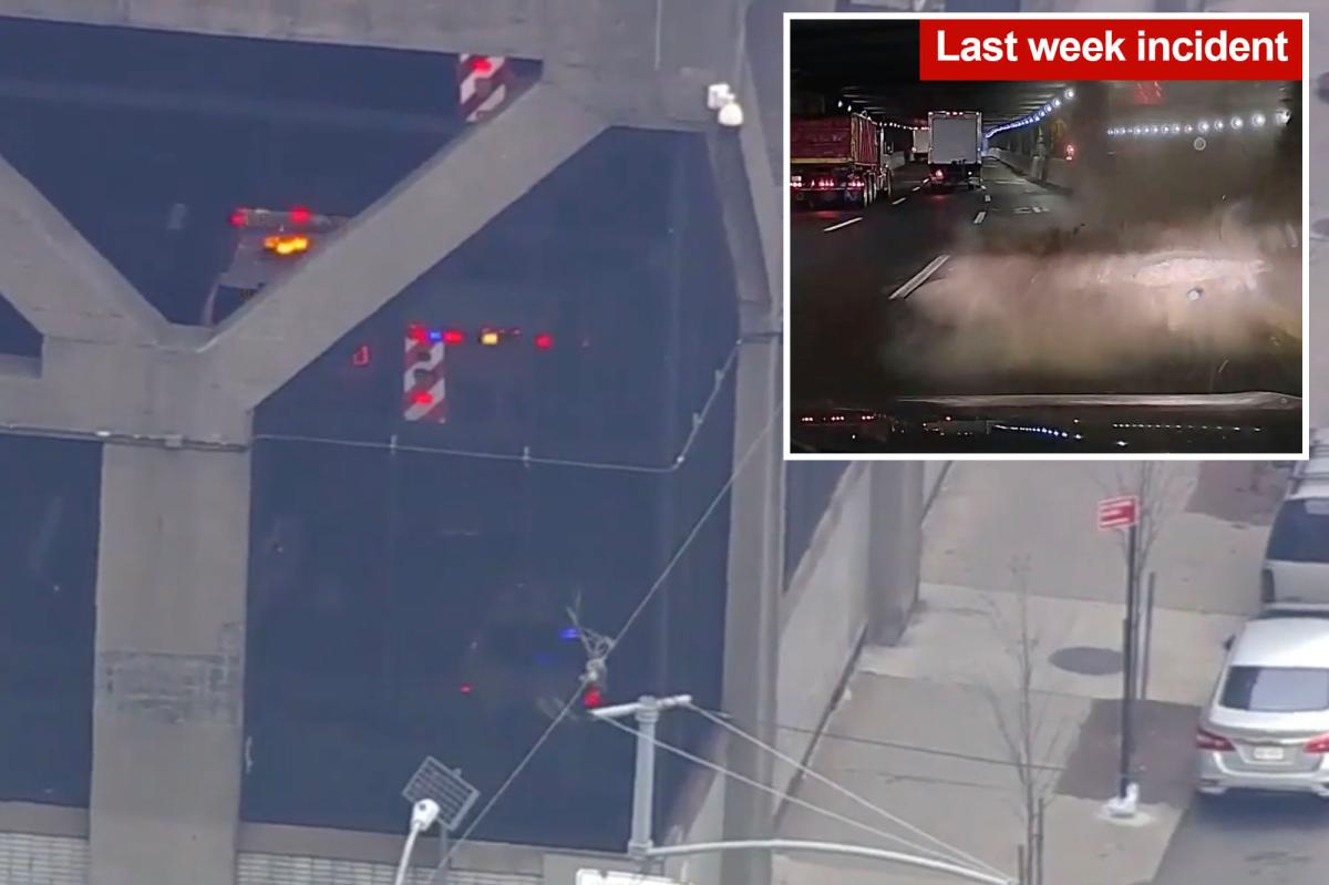 Debris rains onto NYC highway, injuring 1 and causing traffic nightmare