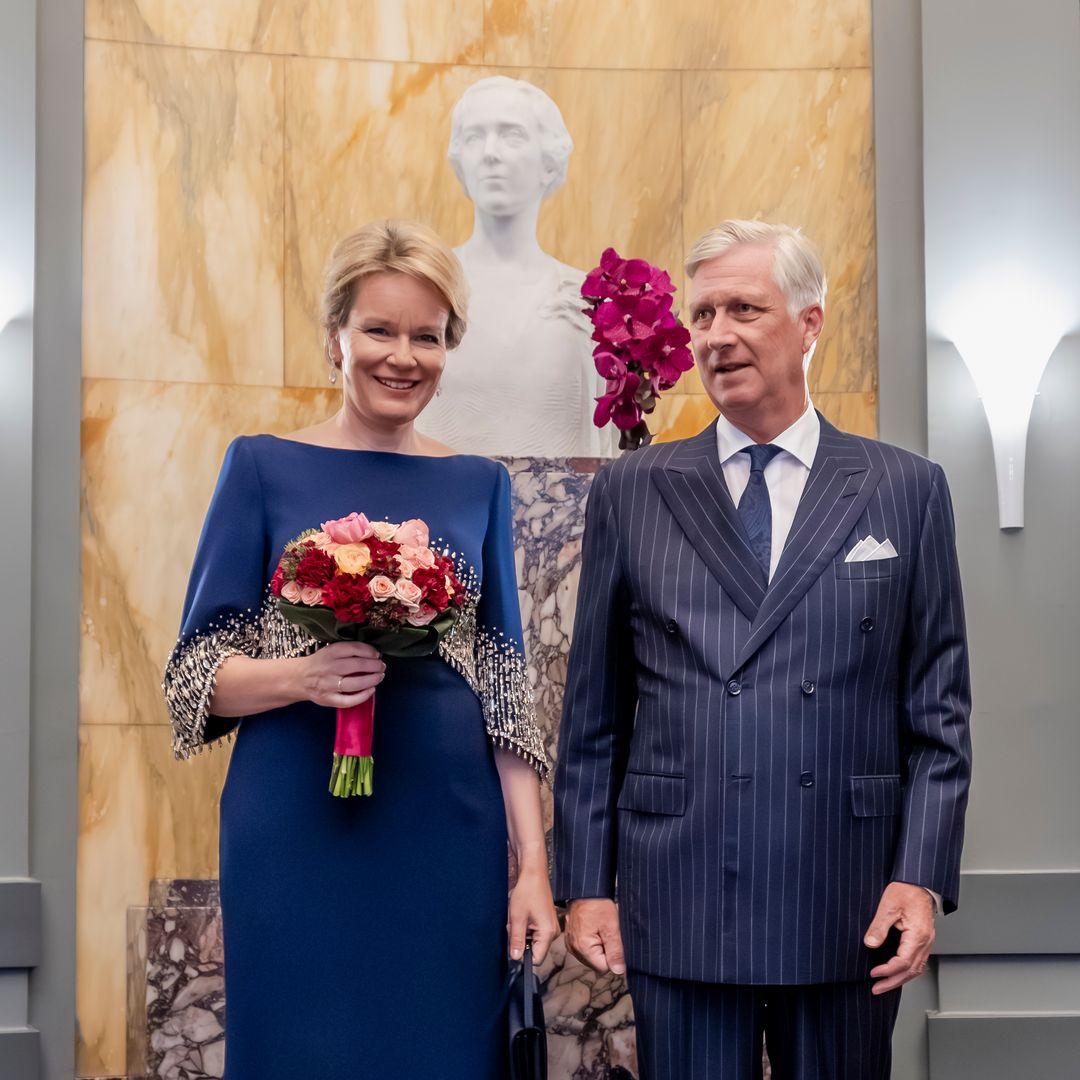 King Philippe of Belgium and Queen Mathilde of Belgium arrive for a session of the final of The Queen Elisabeth International Music Competition at Bozar on May 25, 2026 in Brussels, Belgium