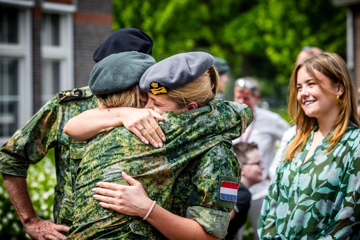 Princess Amalia showed visible emotion as she congratulated her mother on the important achievement.