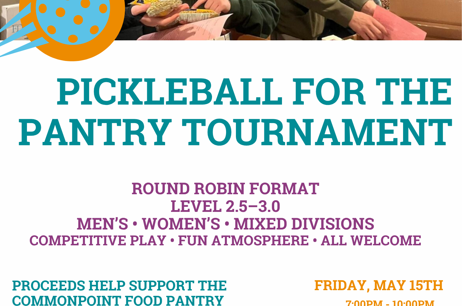 Pickleball For The Pantry - Queens Gazette