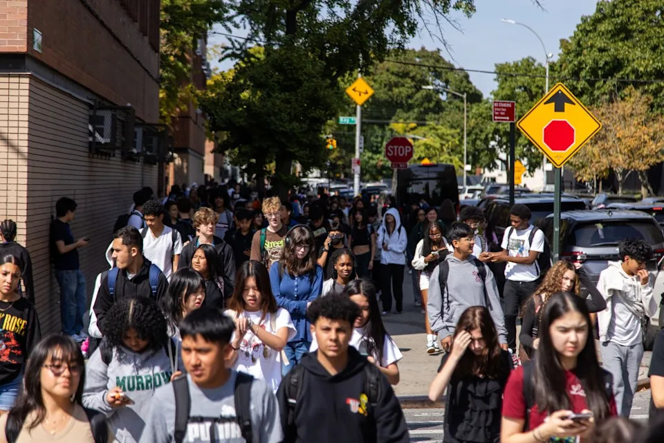 Students at New York City public schools are not allowed to have their cell phones for the entire school day. Michael Nagle