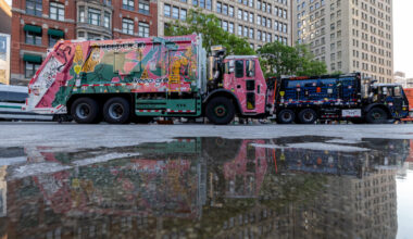 This year's Trucks of Art winners were unveiled Tuesday in Union Square. Photo: DSNY