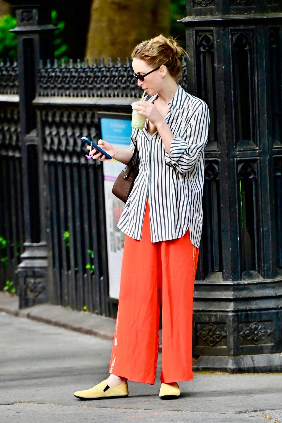 casual candid street style moment of a person outdoors