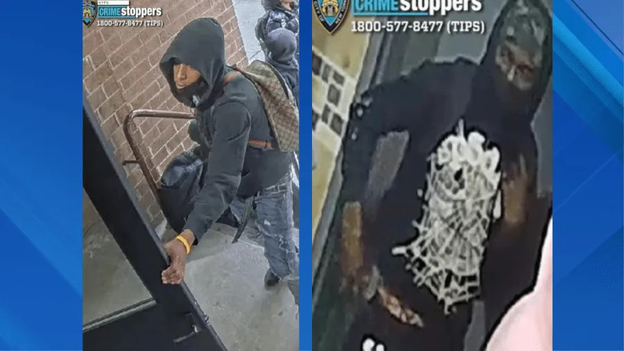 Police are searching for two suspects in connection with a shooting in the Bronx that injured a 5-year-old girl. (Credit: NYPD)