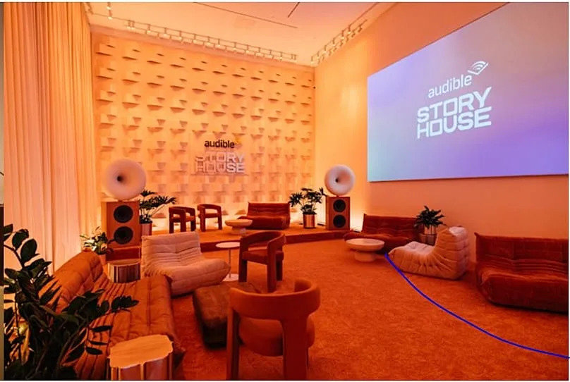 Inside Audible's Story House where listeners can relax and hear their favourite titles read, New York, 1 May 2026