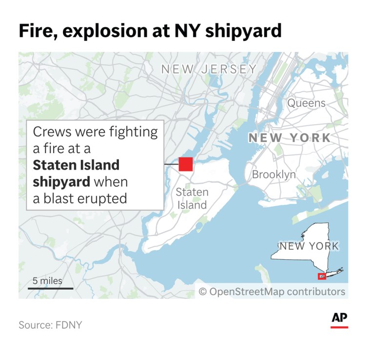 1 dead, dozens injured in explosion at Staten Island shipyard: officials