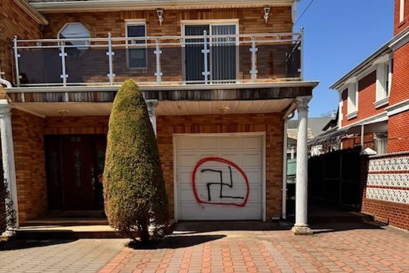 Synagogues and homes vandalized with swastikas in Queens New York antisemitic attack