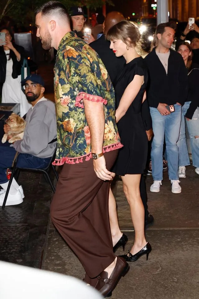Taylor Swift and Travis Kelce step out after dining at Sartiano's restaurant in N.Y.C. on May 22Credit: T.JACKSON / BACKGRID