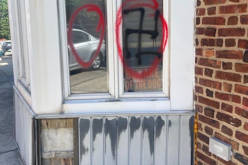 swastika on a home