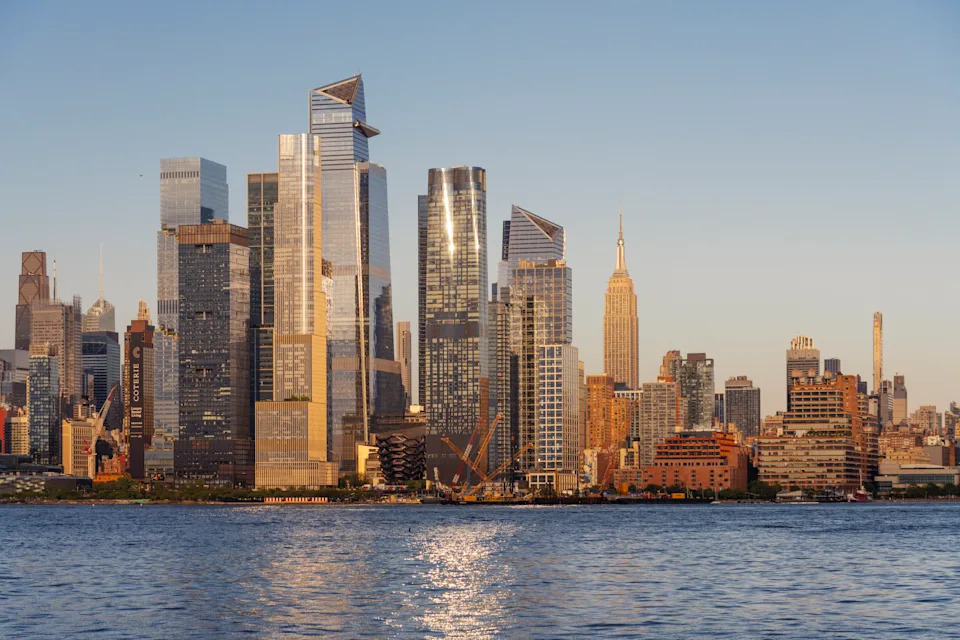 New York's Hudson Yards skyline as seen from New Jersey