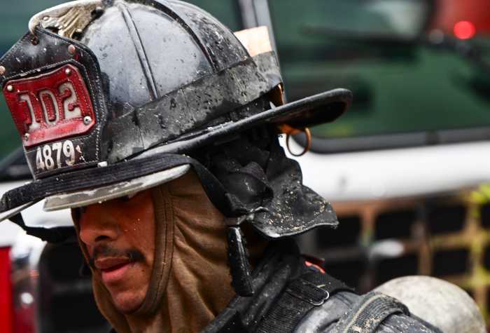 fire fighter in uniform