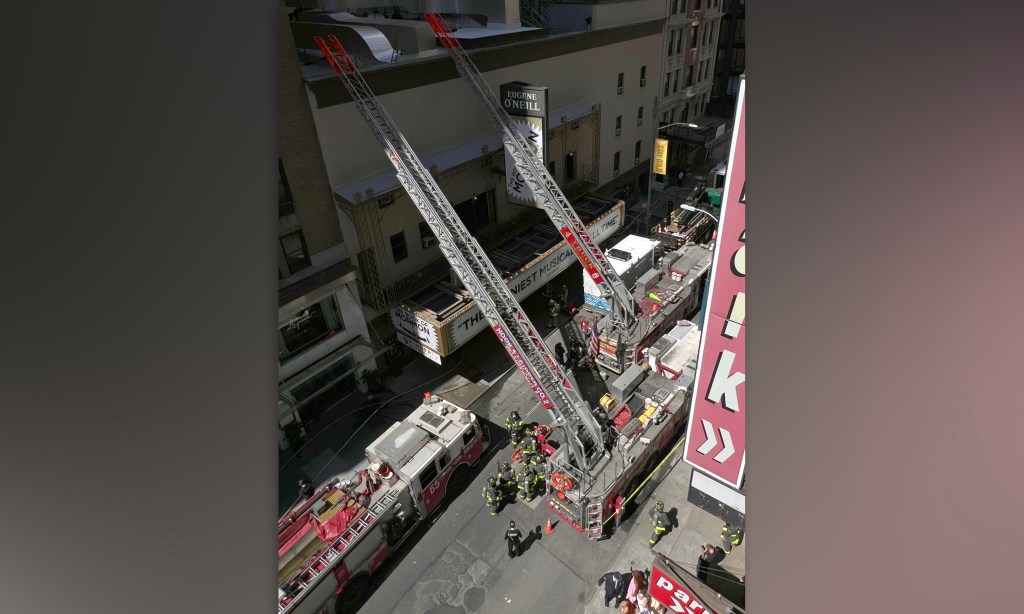 FDNY battles 3-alarm fire at Broadway's Eugene O'Neill Theatre, home of 'Book of Mormon'