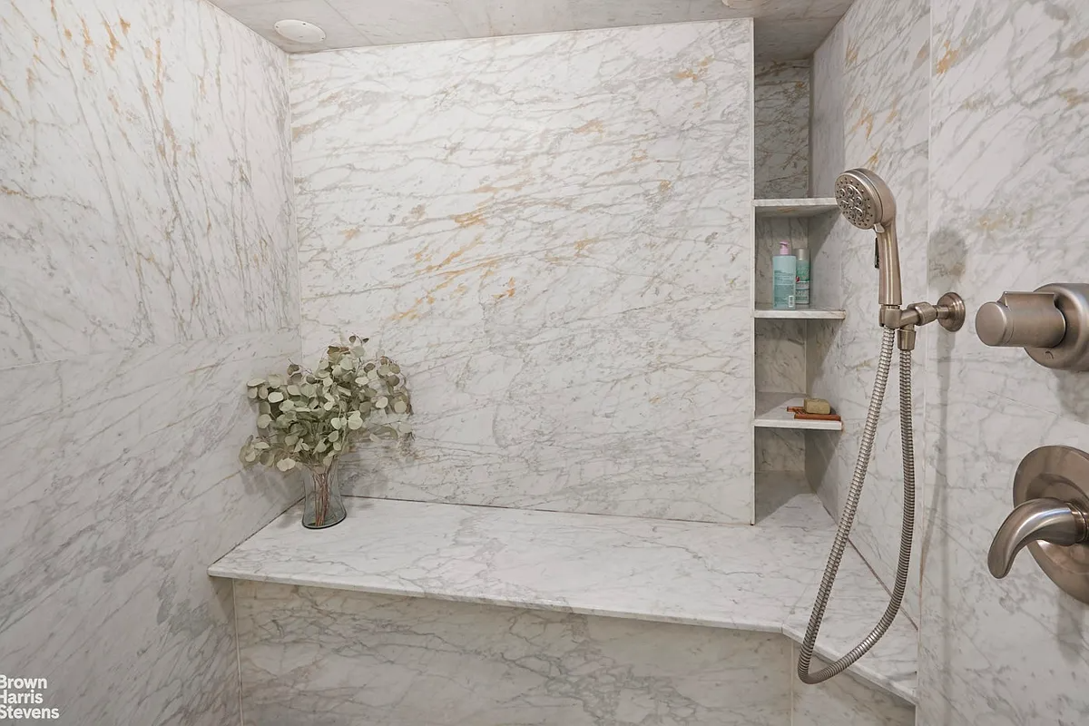 bathroom with large shower