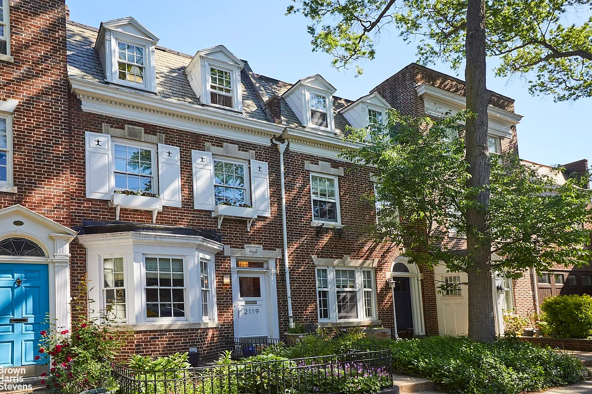 brick exterior with shutters
