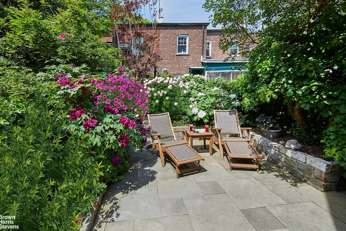 rear yard with stone patio