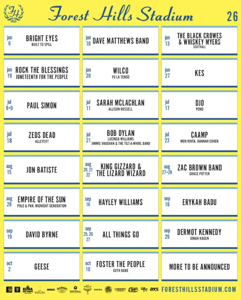 Forest Hills Stadium lineup 2026