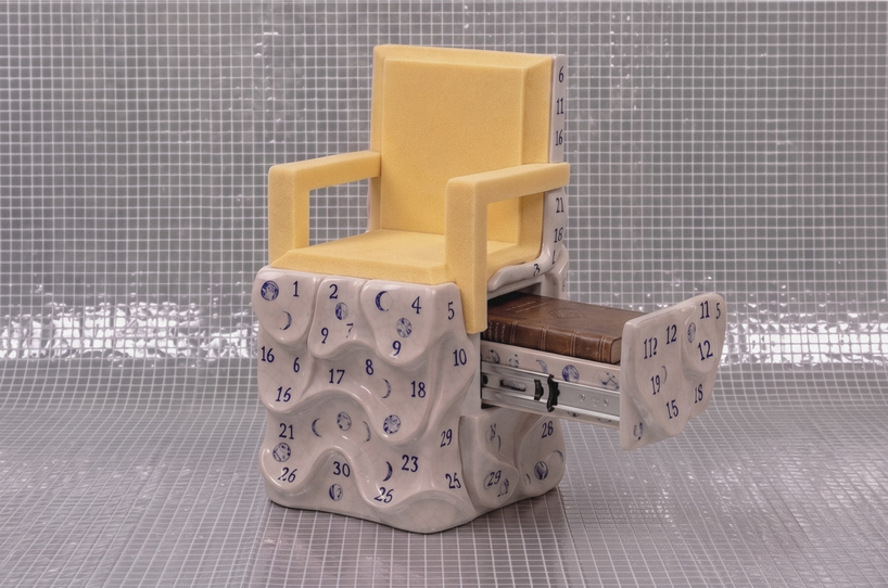 sculptural ceramic tile chairs transform into storage objects for a new york apartment - 3