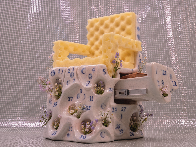 sculptural ceramic tile chairs transform into storage objects for a new york apartment - 7