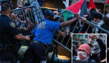Hateful anti-Israel mob descends on historic NYC synagogue, clash with cops in chaotic protest