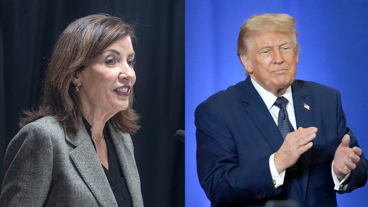 Kathy Hochul and Donald Trump