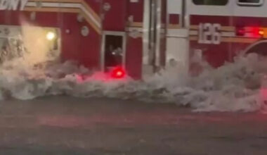 Queens Drivers Push Through Flooding After Intense Rainfall