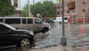 Brooklyn Residents Navigate Deep Floodwaters Following Severe Storms