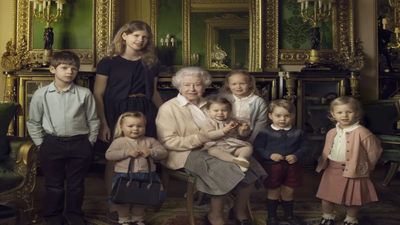 The Queen’s 90th birthday portrait with the youngest royals became a sweet family snapshot