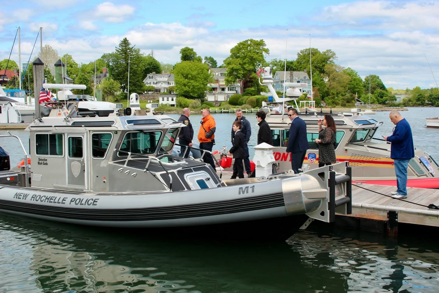 New Rochelle Police Dedicate Harbor Patrol Boat to Fallen Detective Mark S. Gado