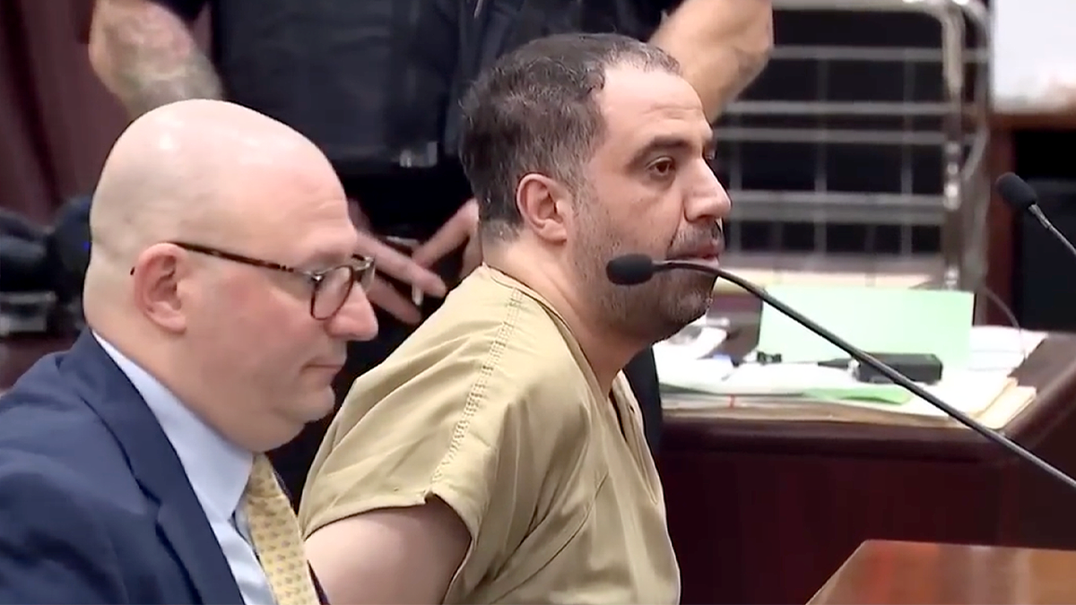 Kamal Semrade sits in court during sentencing for NYC subway attack that left woman paralyzed
