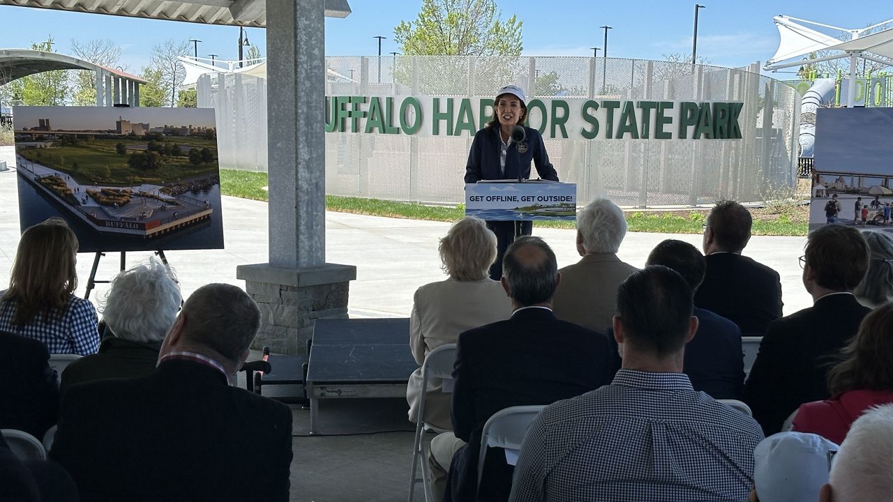 Gov. Kathy Hochul in Buffalo on May 21, 2026. (Spectrum News 1/Kurt Vogt Photo)