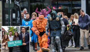 Cosplaying Marvel fans take over NYC street as it's renamed for Jack Kirby, scorned partner of Stan Lee