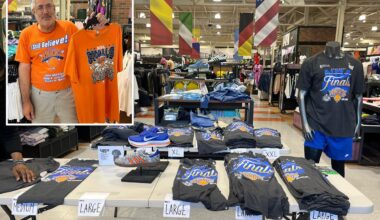 Knicks gear overshadows massive World Cup section at NYC sporting good store — with grown men 'crying' as swag runs out 
