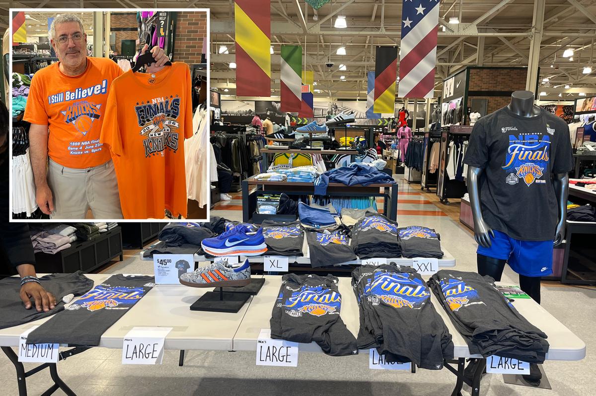 Knicks gear overshadows massive World Cup section at NYC sporting good store — with grown men 'crying' as swag runs out 