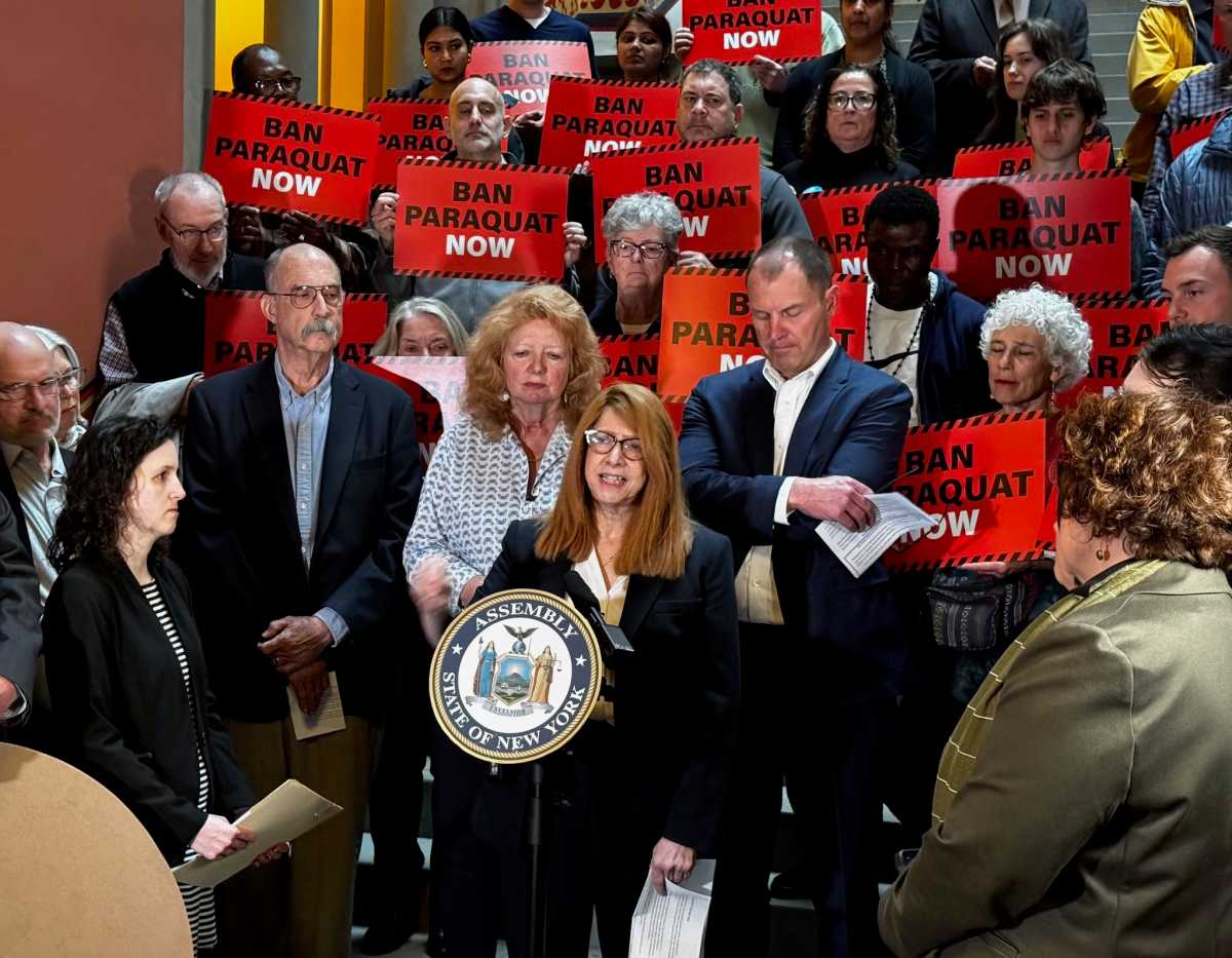 Toxic weed-out: New York advocates rally in Albany to ban paraquat, harmful herbicide linked to Parkinson’s