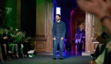 Nicolas Ghesquière takes a bow at the Louis Vuitton Cruise 2027 show.